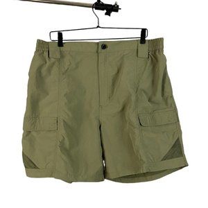 Reel Legends Mens Solid Tarpon Quick Dry 7 in. Cargo Shorts Small